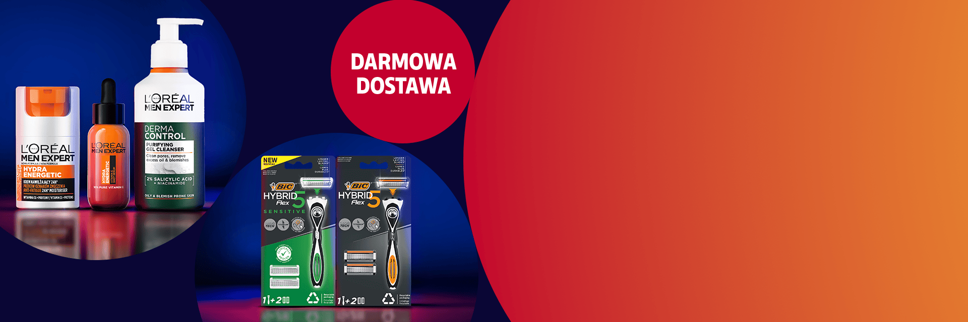 Darmowa dostawa z BIC oraz L'Oreal Men